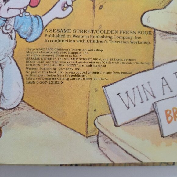 Sesame Street Pet Show Book Vintage‎ 1980s Muppets Jim Henson Big Bird Ernie - Picture 2 of 8